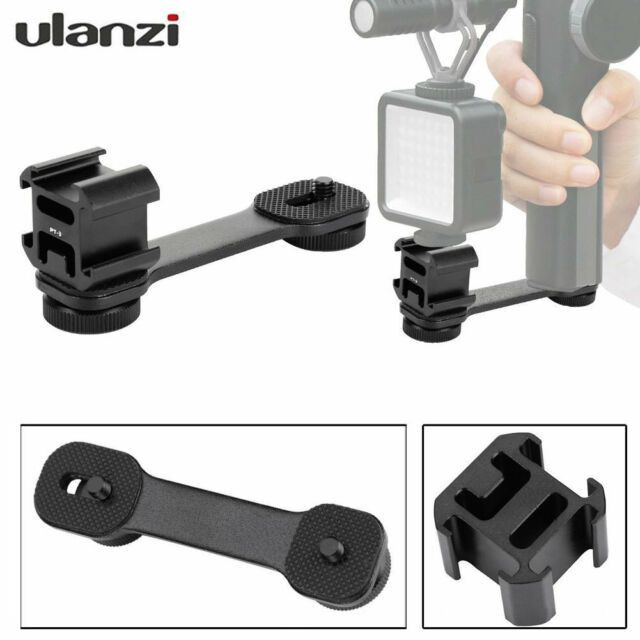 Ulanzi Pt-3 Gimbal Accessories Triple Cold Shoe Mounts Plate Microphone Led Video Light Extension Bracket Microphone Stand