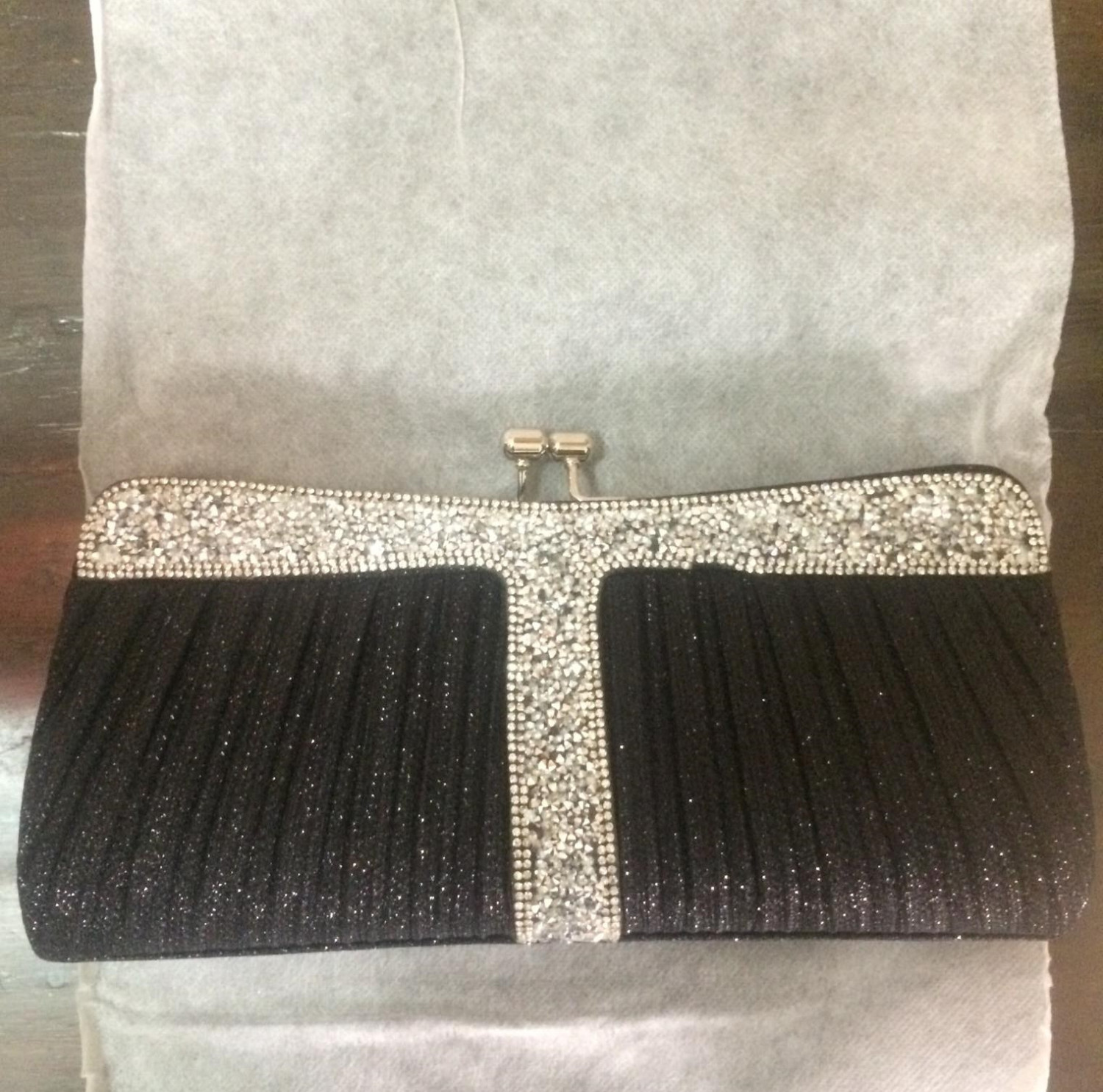 Ladies Sparkling Rhinestone Party Clutch with Shoulder Chain Crossbody Purse