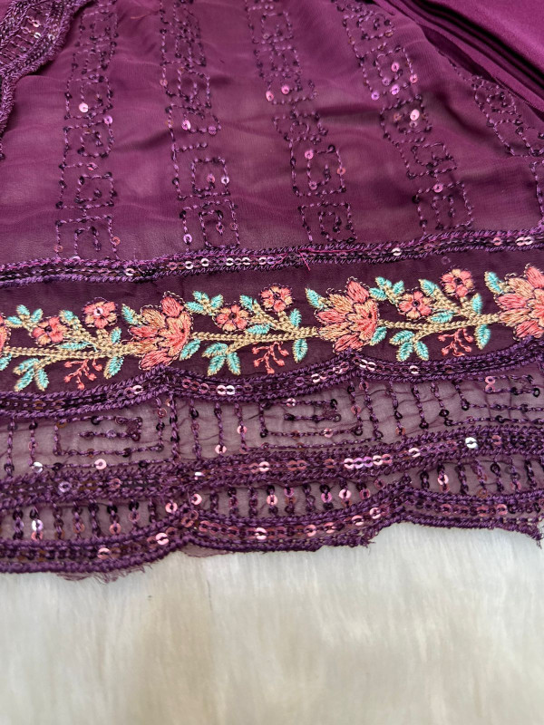 Indian Soft Georgette Unstitched Salwar Kameez 4pcs (buysalesbd)