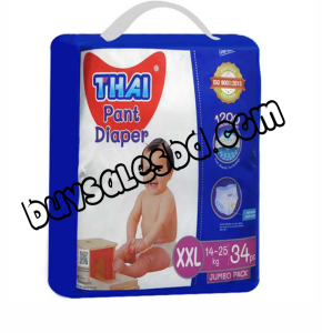 Thai Pant Style Baby Diapers Jumbo Pack-XXL (14-25 Kg) 34pcs