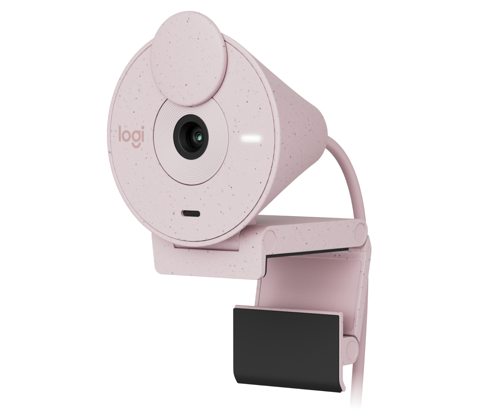 Logitech BRIO 300 Webcam With Auto Light Correction With Noise-Reducing Mic – Rose Color