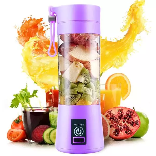 Portable and Rechargeable Juice Blender HM03 – Purple Color