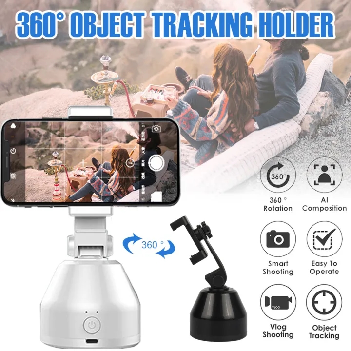 Smart AI Gimbal Personal Robot Cameraman 360° Rotation Face Tracking Mobile Phone Stand Auto Follow Object Tracking Bracket Safe Portable (ANV