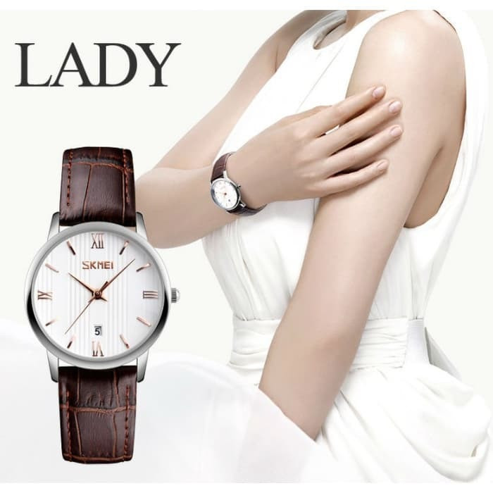 SKMEI 9130 Women's Luxury Quartz Wristwatch - Brown