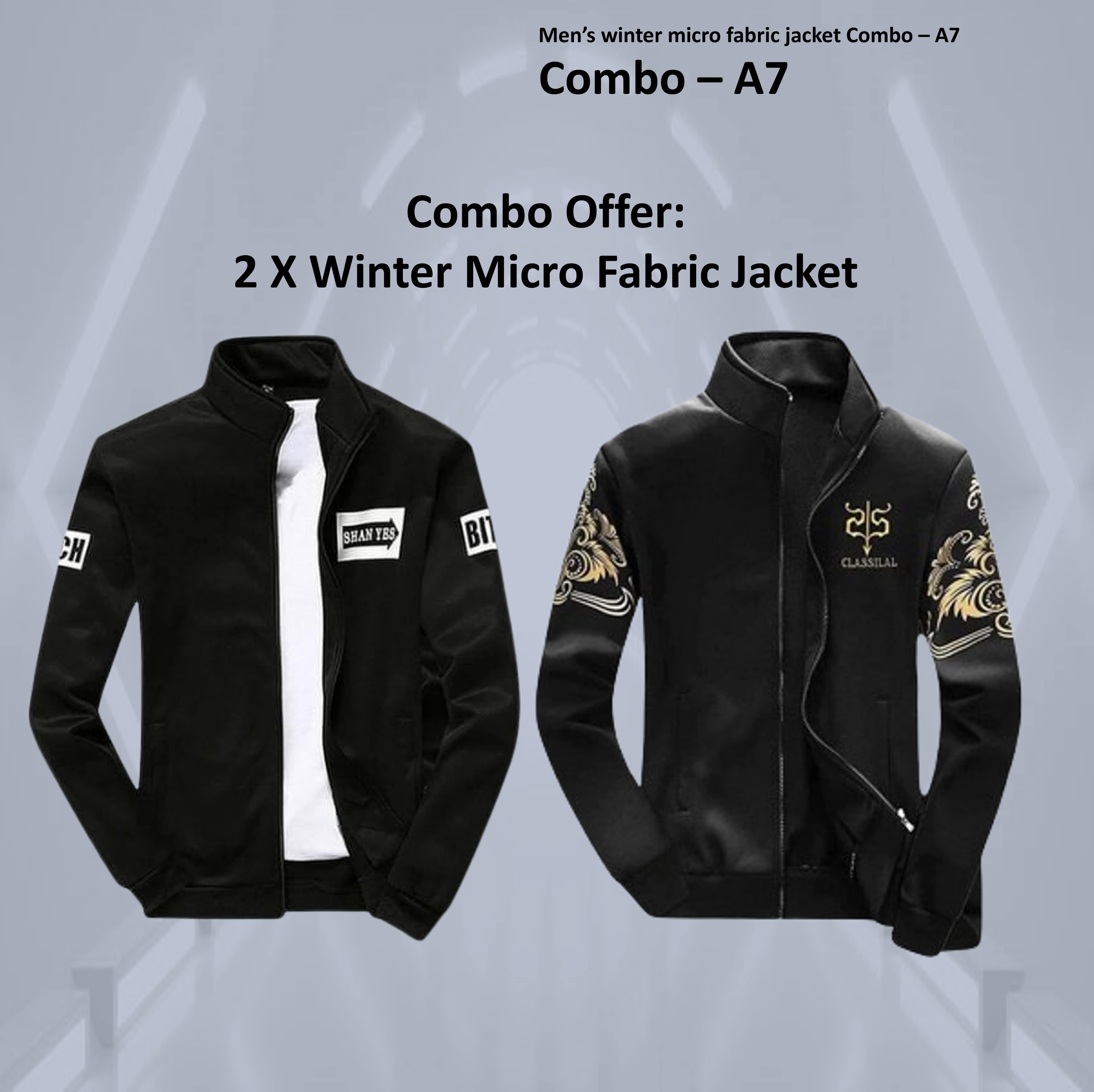 Men’s winter micro fabric jacket Combo A7