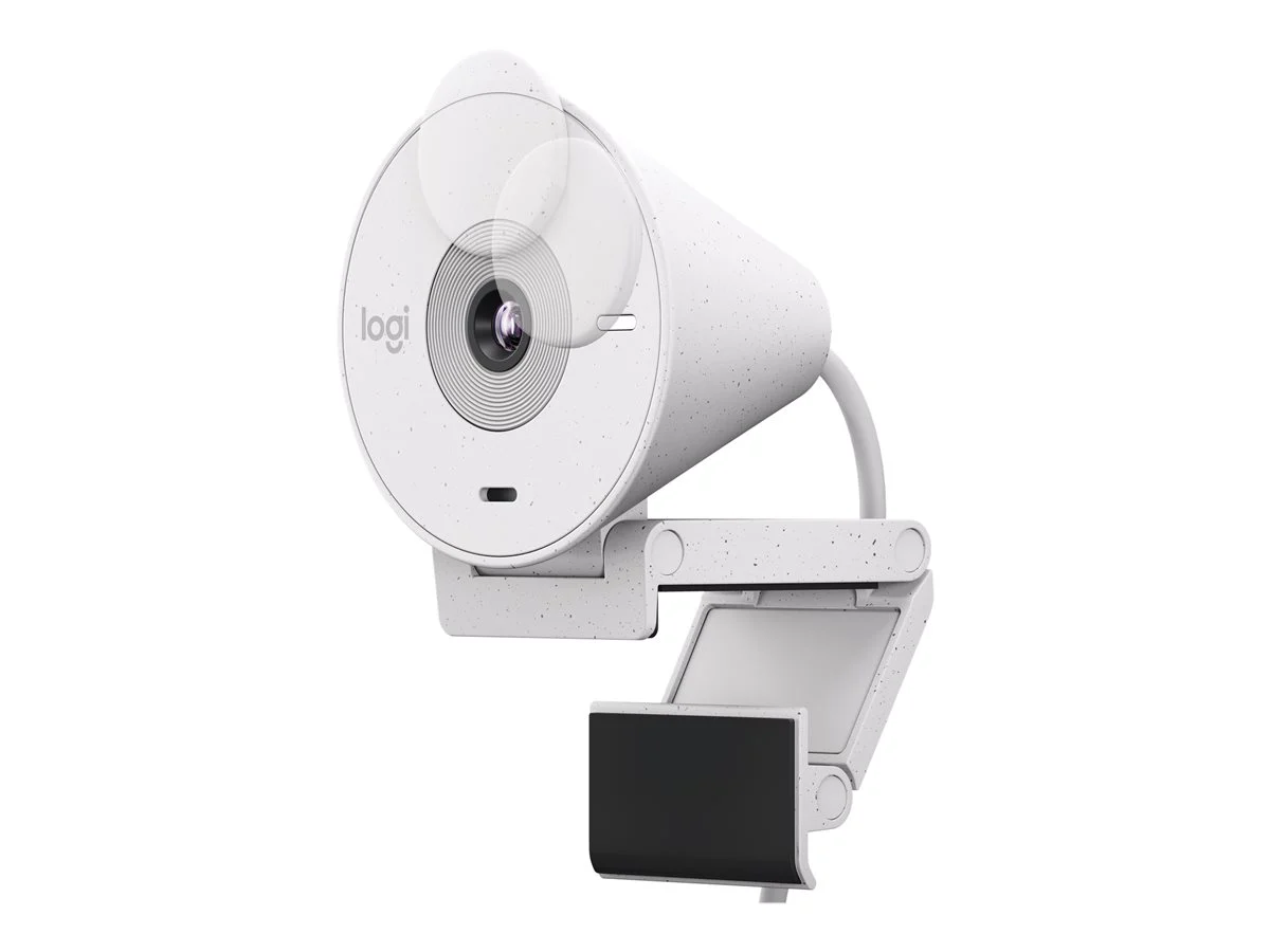 Logitech BRIO 300 Webcam With Auto Light Correction With Noise-Reducing Mic – Off-White Color