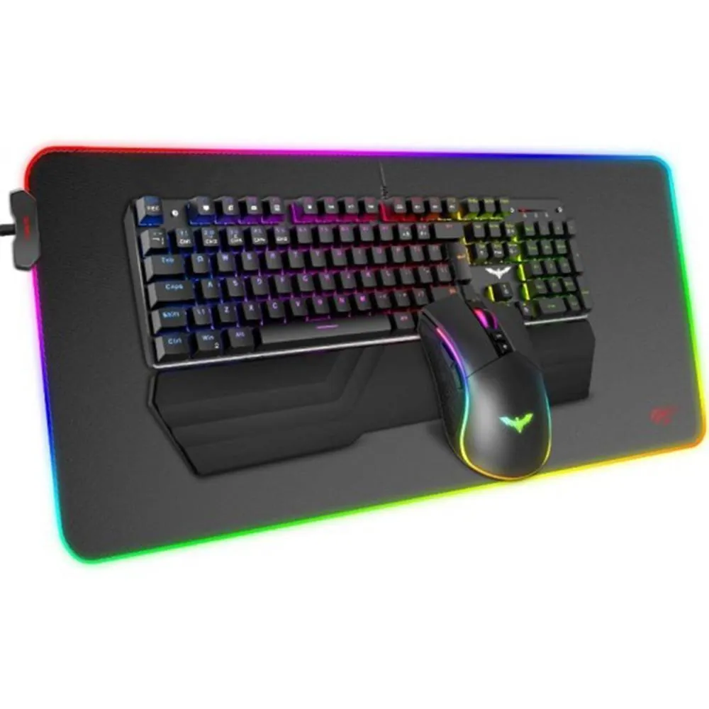 Havit KB511L RGB Wired Mechanical Gaming Keyboard, Mouse & Mouse Pad 3-In-1 Combo