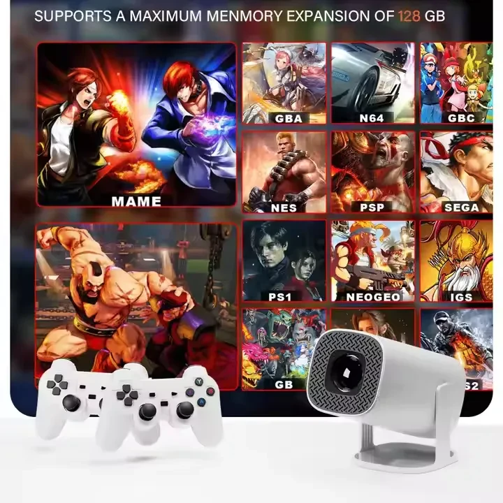 P30 Max Android 4K Projector with Video Game Console Combo