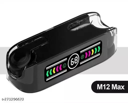 MET STYLE M12 Max Earbud V5.0 Wireless Headset Tws Binaural Sports Touch Stereo Waterproof in-Ear Gaming Headphone (RUB)