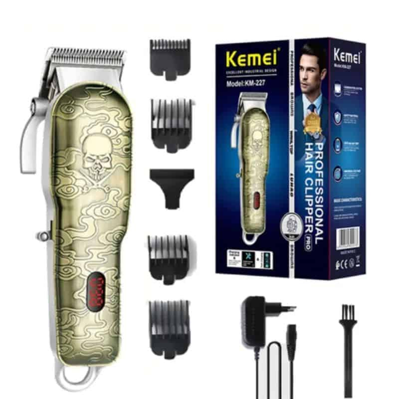 Kemei KM-227 Electric Cord & Cordless Hair Clipper Metal Body for Man