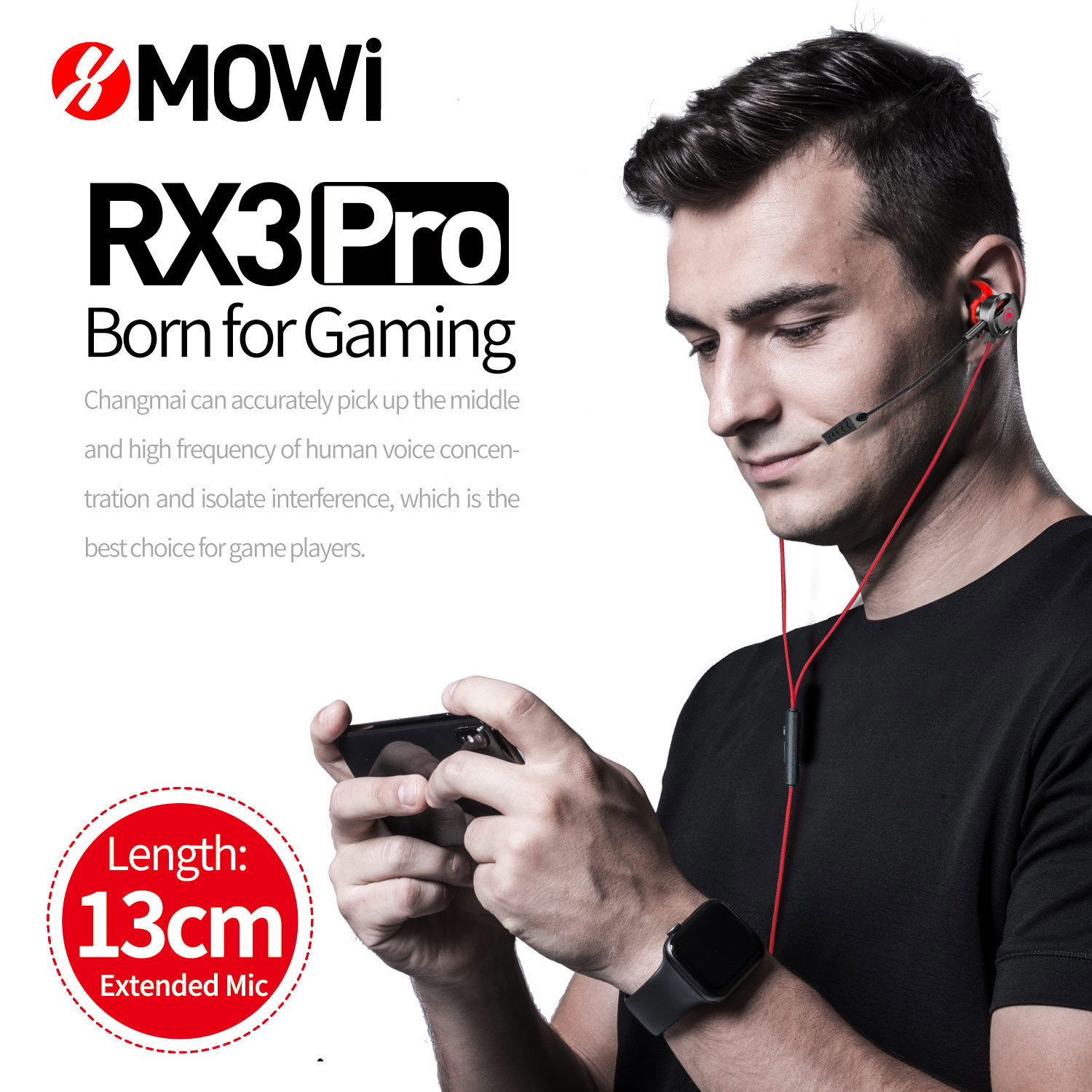 MOWI RX3 Gaming Earphone 3.5mm PC Gaming Headset Computer Headphones (DS)