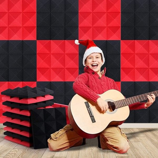 8 pcs Soundproof Acoustic Foam Panel, Sound Insulation Treatment Studio Wall Liner Sound-Absorbing Pyramid Wall Panel Reseller Rate: BDT