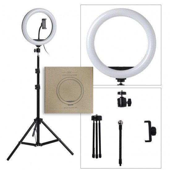 M33 12INCH LED BEAUTY LIVE RING LIGHT WITH STAND COLOR 3 + PHONE HOLDER (RUB)