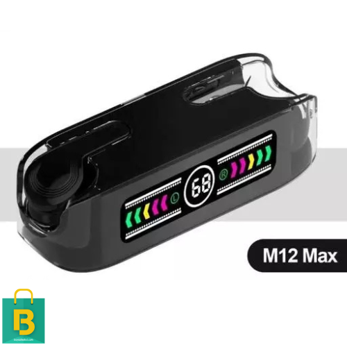MET STYLE M12 Max Earbud V5.0 Wireless Headset Tws Binaural Sports Touch Stereo Waterproof in-Ear Gaming Headphone (RUB)