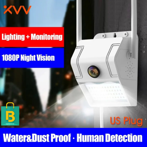 Global Version Xiaovv D6 Camera MVR3120S-D6 Intelligent 1080P Waterproof IP Camcorder Wall Lamp IR Night Vision Motion Detection Outdoor Camera Home Security Camera (ANV)