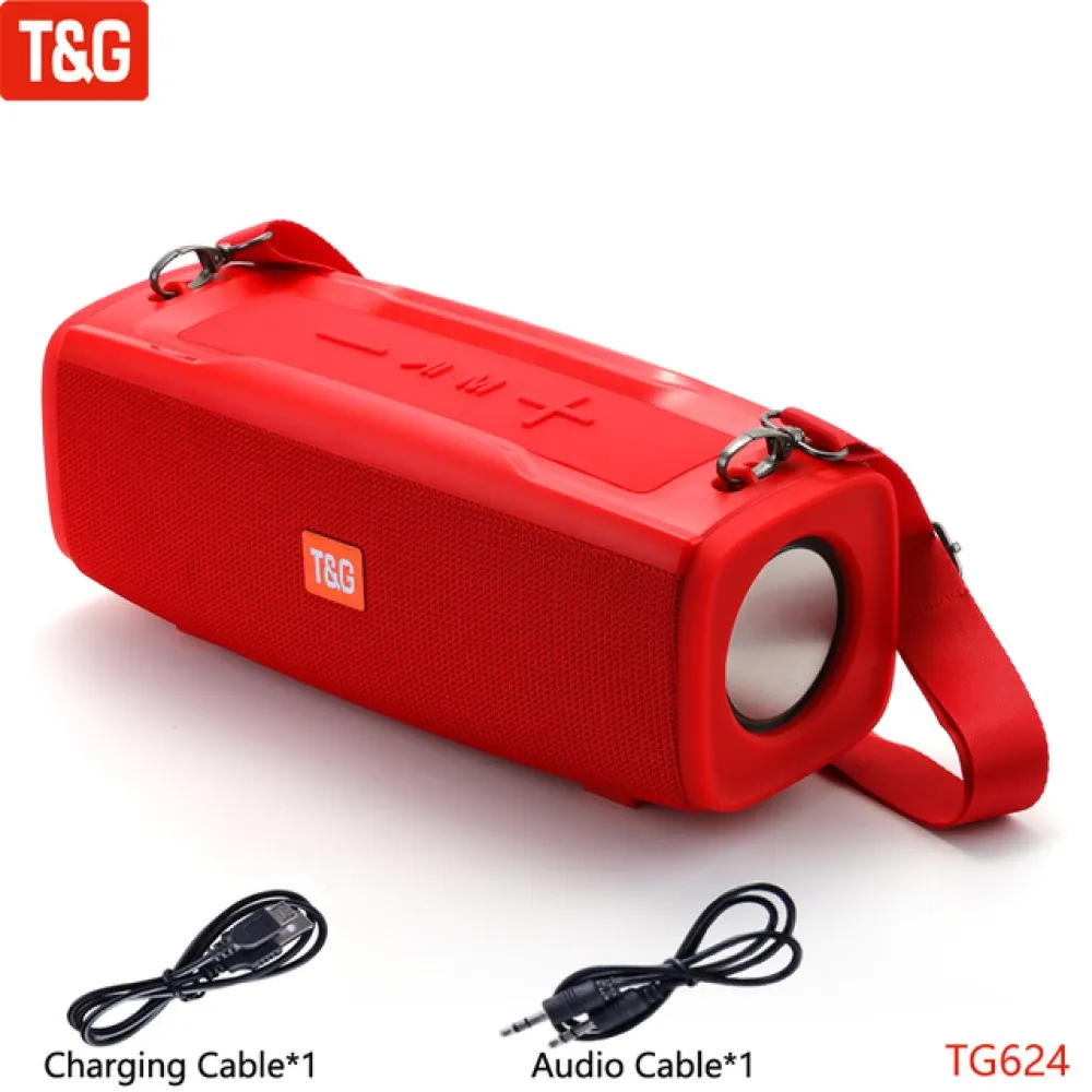 T&G TG624 NEW Portable Bluetooth Speaker – Red Color
