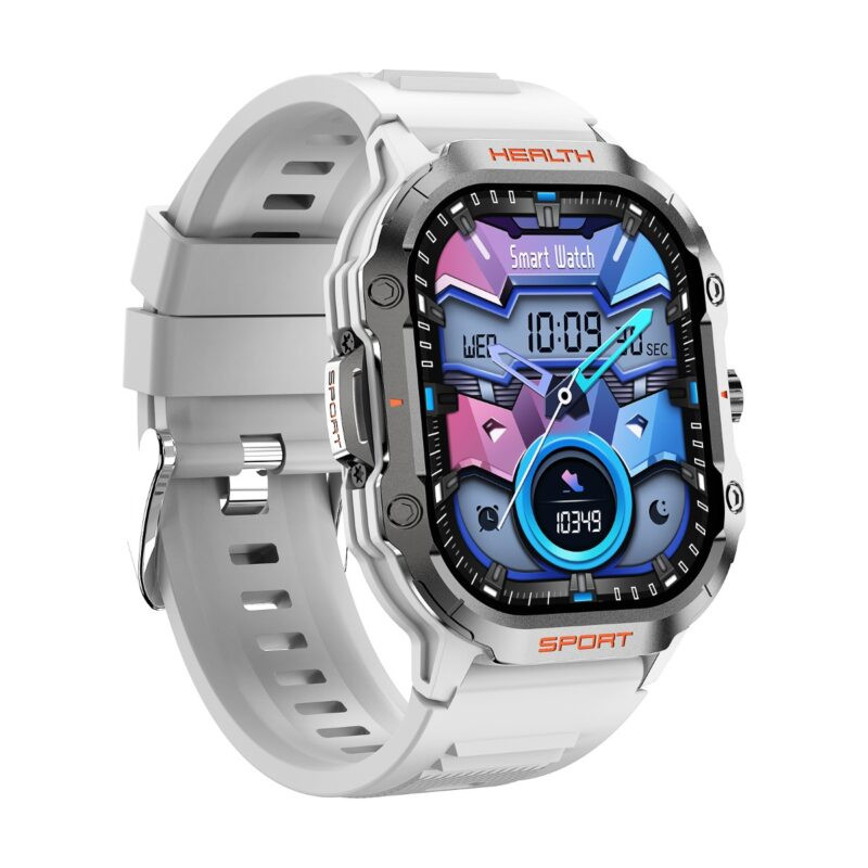 HK24 Amoled 2.01inch Outdoor Sport Smartwatch – White Color