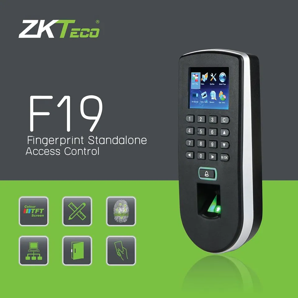 ZKTeco F19 Fingerprint Standalone Access Control buysalesbd