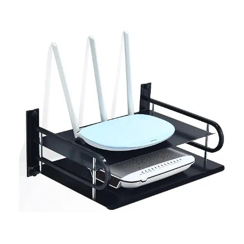 Metal Router Stand – Black buysalesbd