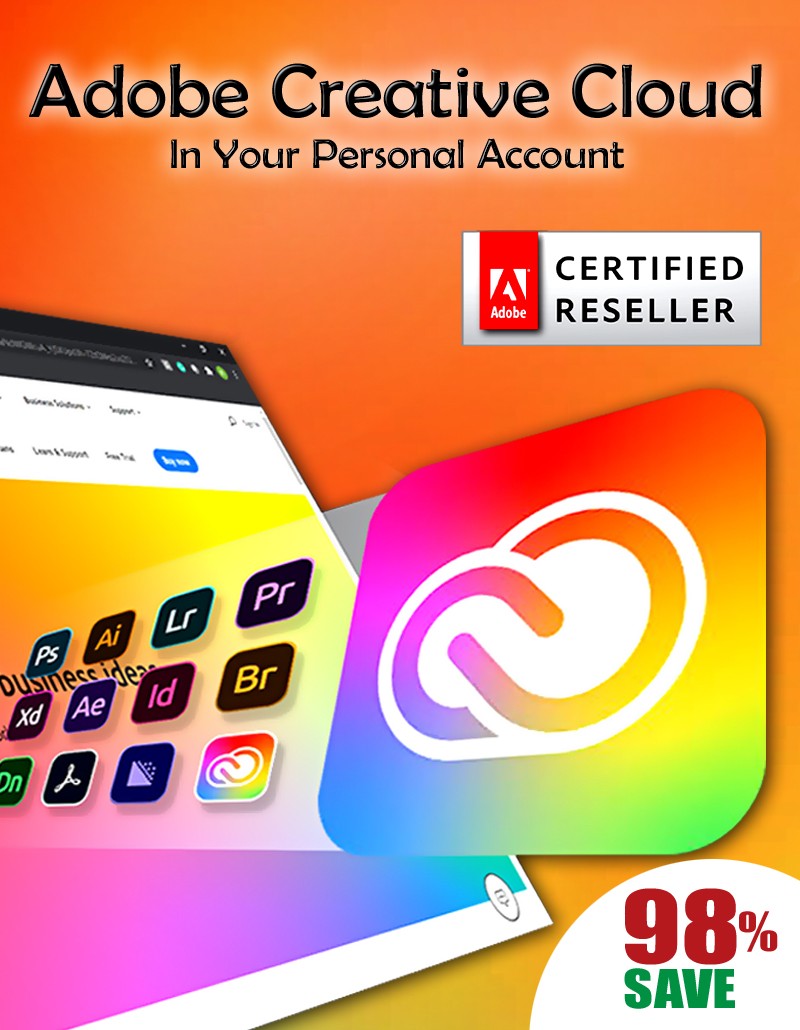 Adobe Cloud Subscription 1 year Personal mail (All apps)