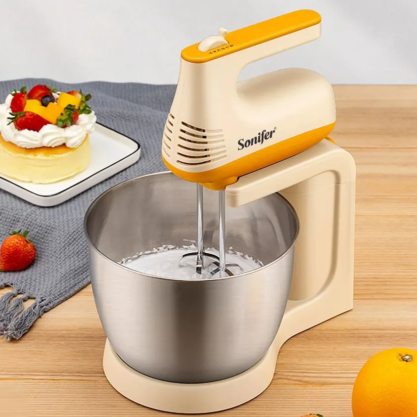 Sonifer Stand Mixer SF-7029 (150W, 3.5L) Stainless Steel Bowl 5 Speeds Automatic Electric Mixer