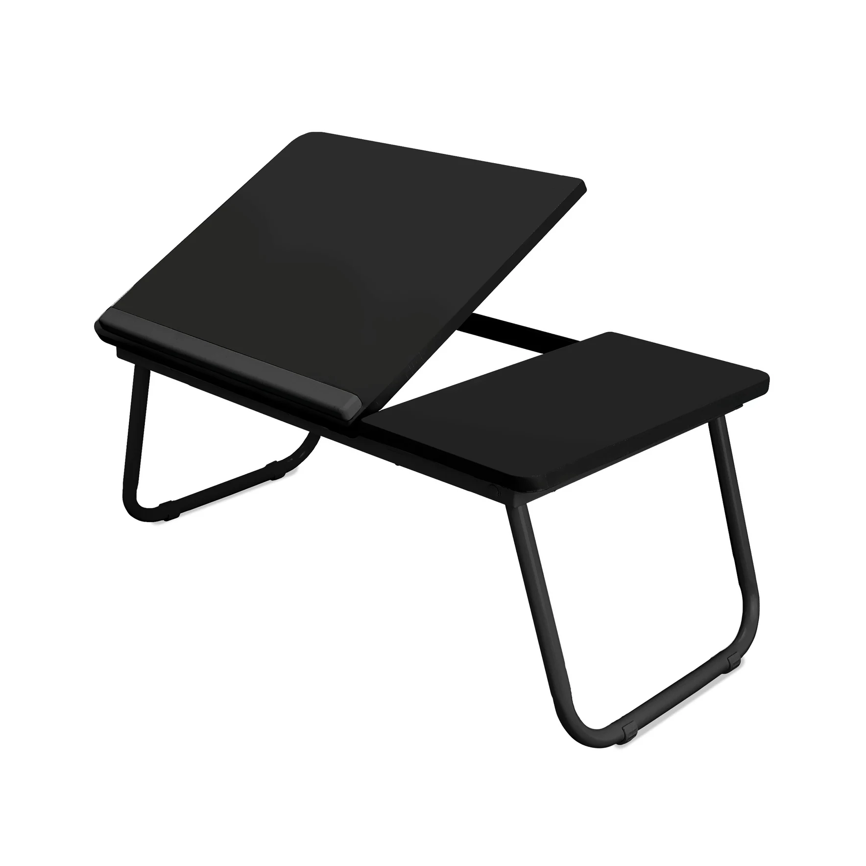 iltable And Foldable Double Head Laptop Table- Black Color